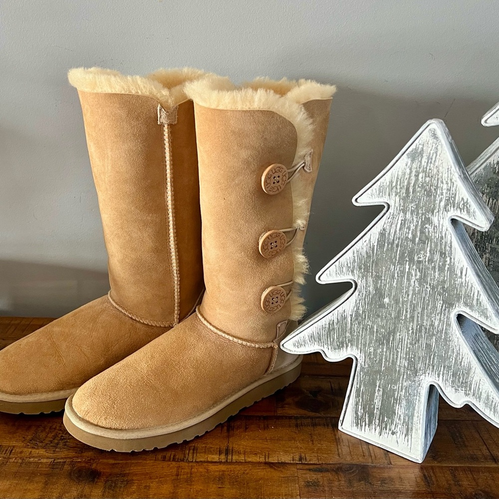 Tan UGG Button Boots
